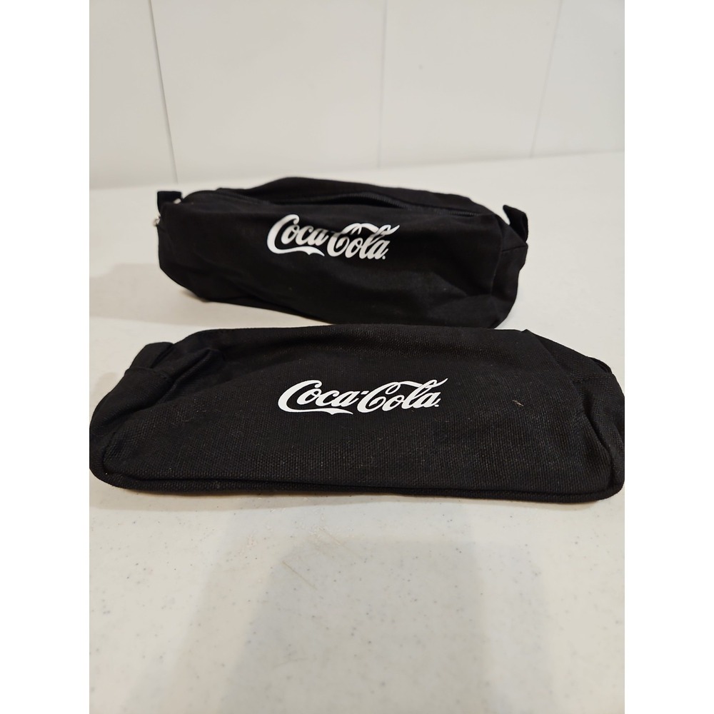 Coca-Cola Pencil Bag Set Of‎ 2 New Black/white  Coca-Cola Logo